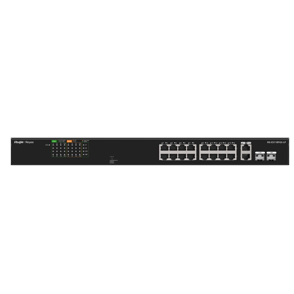 Ruijie RG-ES118FGS-LP 18 Port Gigabit PoE Switch