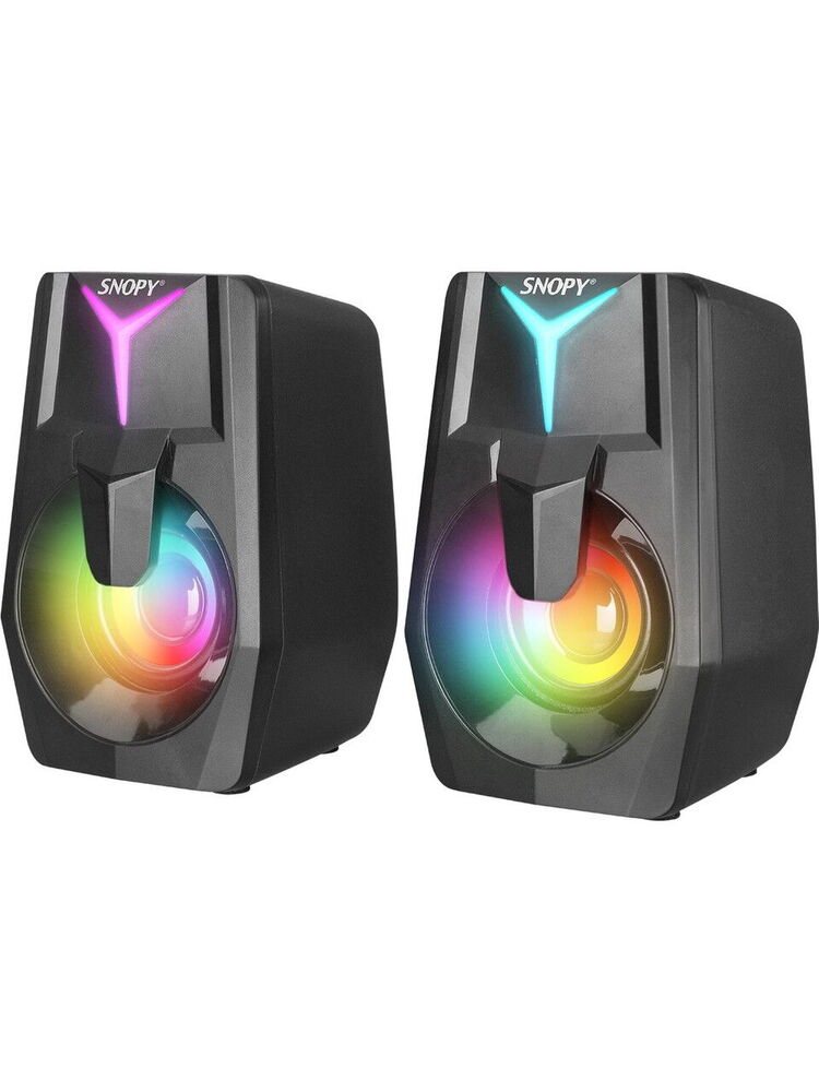 Snopy SN-X22 2.0 RGB Işıklı 3Wx2 Siyah Usb Speaker