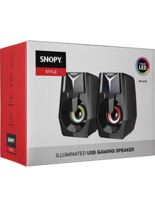 Snopy SN-X22 2.0 RGB Işıklı 3Wx2 Siyah Usb Speaker #5