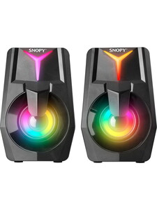 Snopy SN-X22 2.0 RGB Işıklı 3Wx2 Siyah Usb Speaker #2