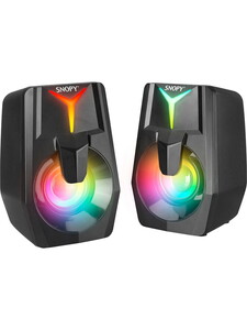 Snopy SN-X22 2.0 RGB Işıklı 3Wx2 Siyah Usb Speaker #3