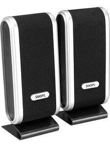 Snopy SN-820 2.0 Siyah Gümüş İnce Usb Speaker #3